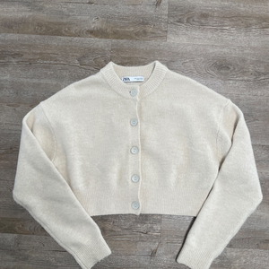Zara Soft Knit Cardigan in Cream